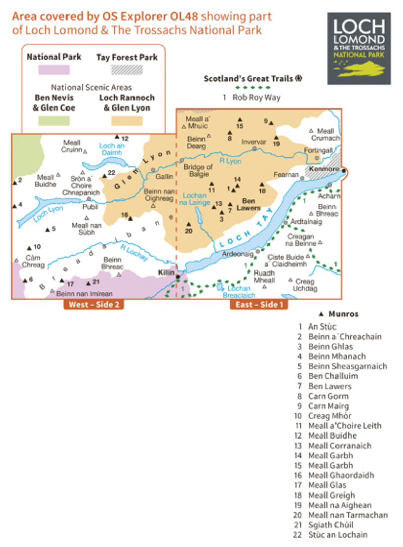 OS Explorer Map 48 - Ben Lawers and Glen Lyon-1